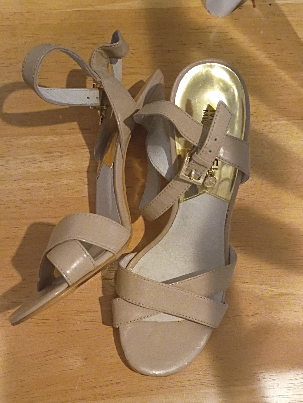 Michael Kors Beige Strappy Heeled Sandals
